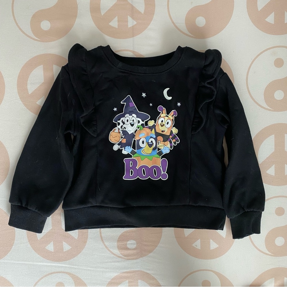 Bluey Halloween Boo Ruffle Sweatshirt 🎃👻